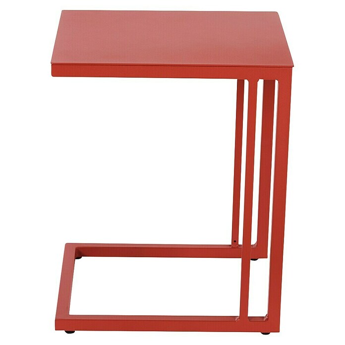 Siena Garden Garten-Beistelltisch Ramo (L x B x H: 33,5 x 40 x 50 cm, Tischplatte aus Fairstone, Quadratisch, Rot) | BAUHAUS
