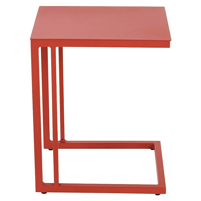 Siena Garden Garten-Beistelltisch Ramo (L x B x H: 33,5 x 40 x 50 cm, Tischplatte aus Fairstone, Quadratisch, Rot) | BAUHAUS