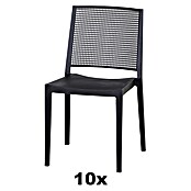Siena Garden Urban Lights Stapelstuhl Set Square (L x B x H: 56 x 56 x 80 cm, Anthrazit, Gesamtstückzahl: 10 Stk.) | BAUHAUS