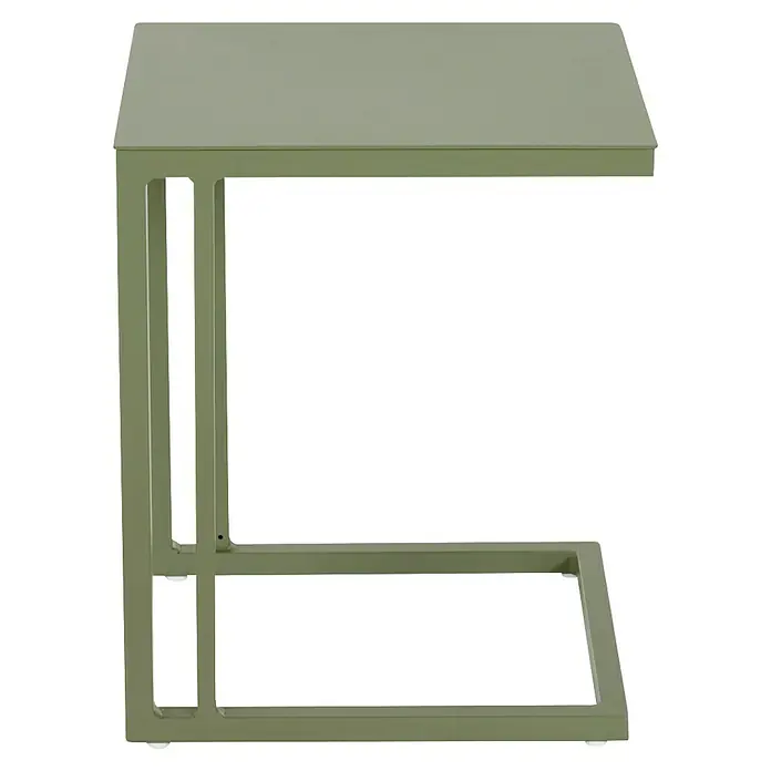 Siena Garden Garten-Beistelltisch Ramo - L x B x H: 33,5 x 40 x 50 cm, Melamin, Quadratisch, Olive - Grüner Beistelltisch mit einem schlichten Design, ideal für moderne Wohnräume. Er bietet Ablagefläche neben Sofa oder Sessel und ist platzsparend.