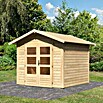 Karibu Gartenhaus Talkau 4 (274 x 270 cm, Wandstärke: 28 mm, Satteldach, Natur)