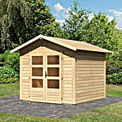 Karibu Gartenhaus Talkau 4 (274 x 270 cm, Wandstärke: 28 mm, Satteldach, Natur)