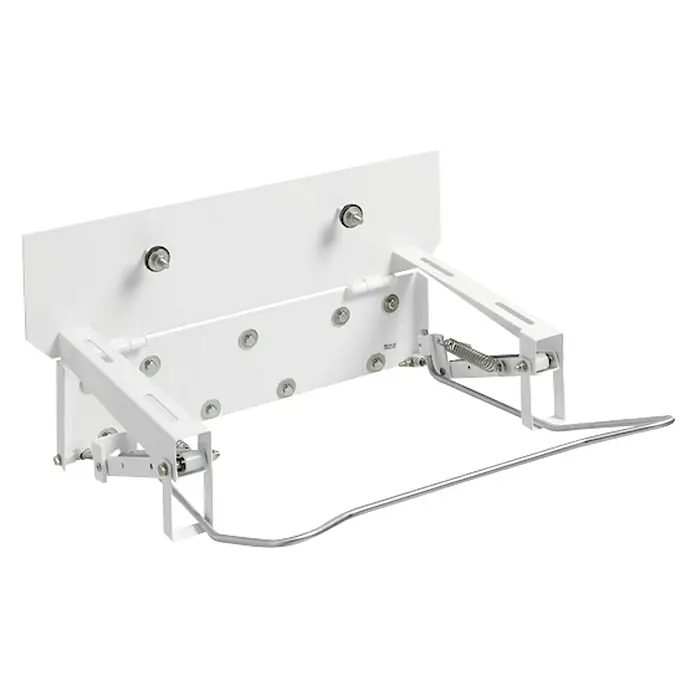 Roca Soporte para lavabo regulable Access - Blanco, Mate - Perchero de pared con barra de metal y mecanismo de resorte, ideal para ahorrar espacio.