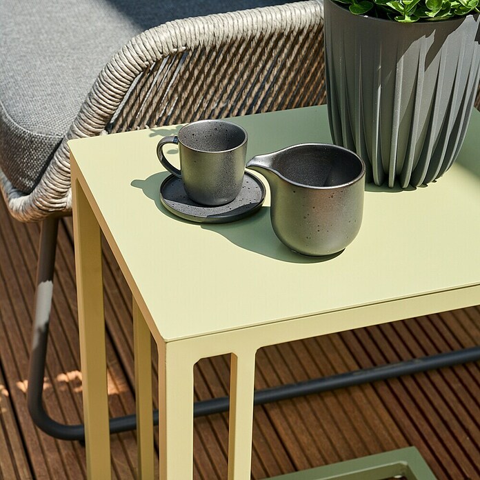 Siena Garden Garten-Beistelltisch Ramo (L x B x H: 33,5 x 40 x 50 cm, Melamin, Quadratisch, Olive) | BAUHAUS