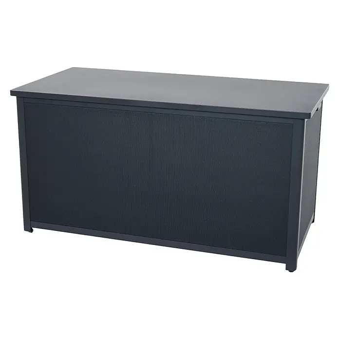 Siena Garden Garten-Aufbewahrungsbox Sabano - 159 x 79,3 x 83 cm, Aluminium, Anthrazit - Eine moderne, graue Aufbewahrungsbox für den Außenbereich. Ideal zur wettergeschützten Lagerung von Gartenutensilien. Robuste Konstruktion.