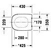 Duravit D-Code WC-Sitz (Ohne Absenkautomatik, Duroplast, Weiß)