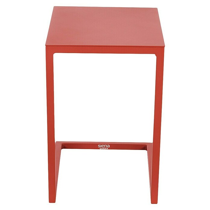 Siena Garden Garten-Beistelltisch Ramo (L x B x H: 33,5 x 40 x 50 cm, Tischplatte aus Fairstone, Quadratisch, Rot) | BAUHAUS