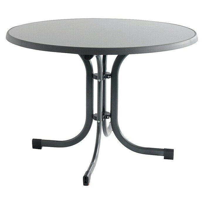 Siena Garden Gartentisch rund Paco (Ø x H: 100 x 71 cm, Melamin, Anthrazit, Klappbar) | BAUHAUS