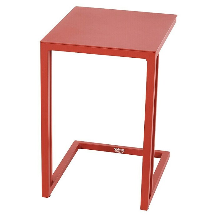 Siena Garden Garten-Beistelltisch Ramo (L x B x H: 33,5 x 40 x 50 cm, Tischplatte aus Fairstone, Quadratisch, Rot) | BAUHAUS