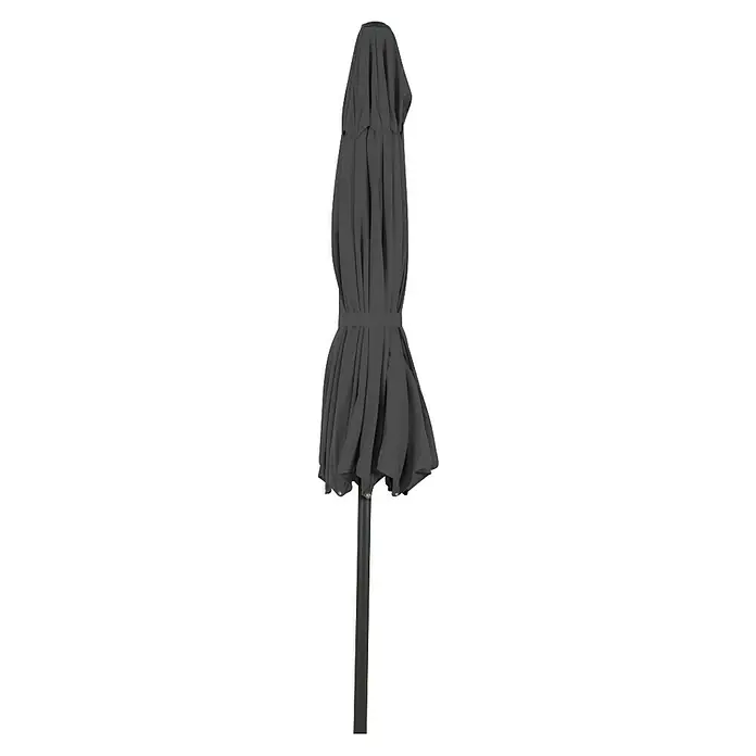 Siena Garden Marktschirm rund Bosco - Anthrazit, Durchmesser Bespannung: 300 cm - Geschlossener, anthrazitfarbener Sonnenschirm mit passendem Ständer für den Garten oder die Terrasse. Bietet Schatten und Schutz vor der Sonne.