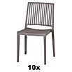 Siena Garden Urban Lights Stapelstuhl Set Lane (10 Stk., Polypropylen, Stapelbar, Taupe, B x T x H: 46 x 56 x 80 cm) | BAUHAUS