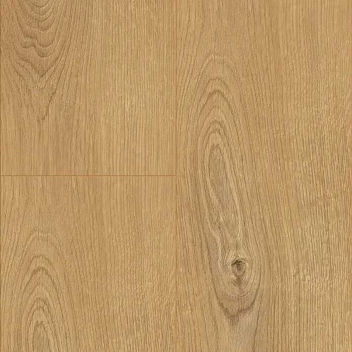 LOGOCLIC Laminatmuster Family Dolo - 296 x 195 x 1 mm, Landhausdiele - Nahaufnahme eines Laminatbodens mit Holzmaserung, der eine warme und natürliche Atmosphäre schafft. Perfekt für moderne Innenräume.