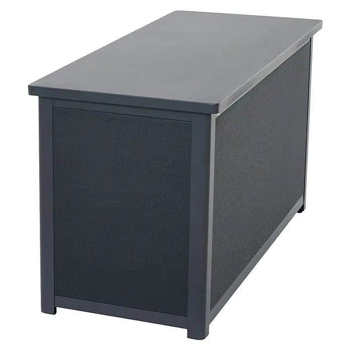 Siena Garden Garten-Aufbewahrungsbox Sabano - 135,5 x 58,7 x 75 cm, Aluminium, Anthrazit - Grauer Outdoor-Gewebe-Aufbewahrungsschrank mit rechteckigem Design und stabilen Rahmen für den Außenbereich.