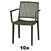Siena Garden Urban Lights Stapelsessel Set Lane (10 Stk., Polypropylen, Stapelbar, Olive, B x T x H: 57 x 56 x 80 cm) | BAUHAUS