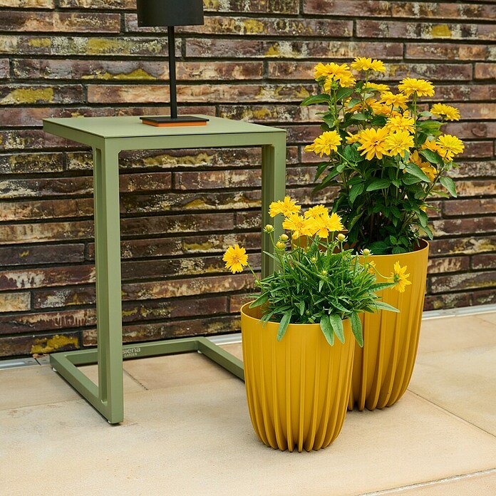 Siena Garden Garten-Beistelltisch Ramo (L x B x H: 33,5 x 40 x 50 cm, Melamin, Quadratisch, Olive) | BAUHAUS