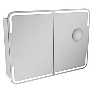 Camargue Stella LED-Spiegelschrank (B x H: 100 x 73,7 cm, Spanplatte, Weiß, Mit Beleuchtung, Mit abgerundeten Kanten)