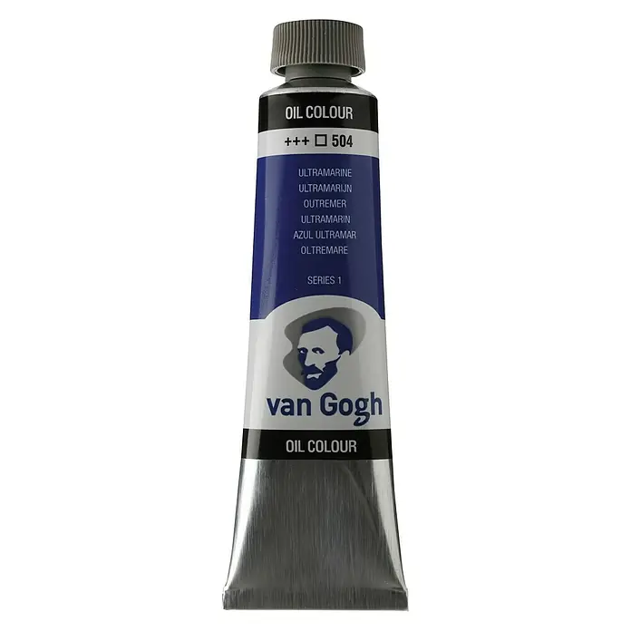 Talens Van Gogh Pintura al óleo - Azul ultramarino, 40 ml, Tubo - Foto de producto de un tubo de pintura al óleo ultramarina Van Gogh, ideal para artistas y aficionados que buscan calidad.