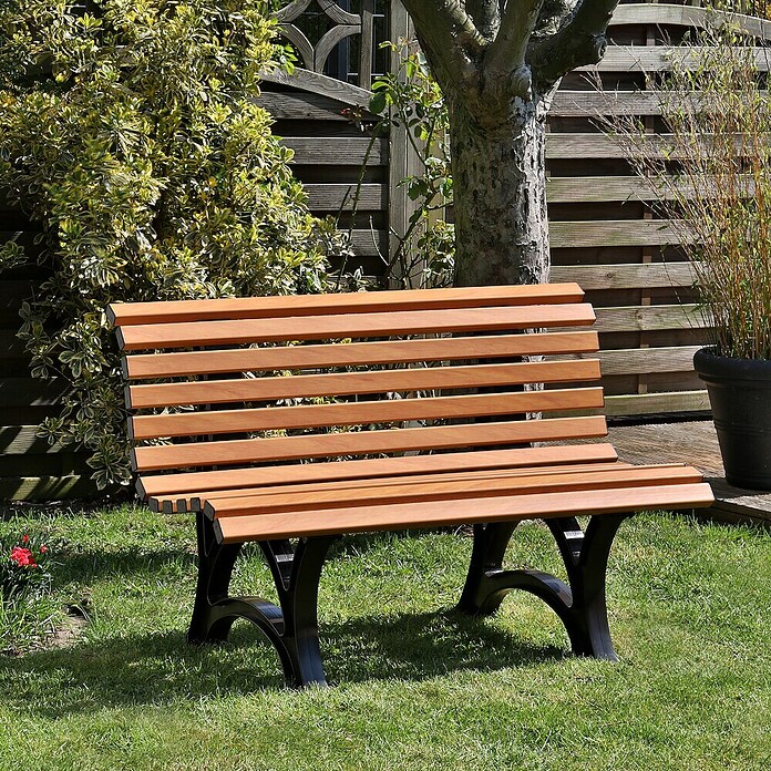 Blome Gartenbank Helgoland (B x T x H: 150 x 64 x 80 cm, Braun, Schwarz) | BAUHAUS