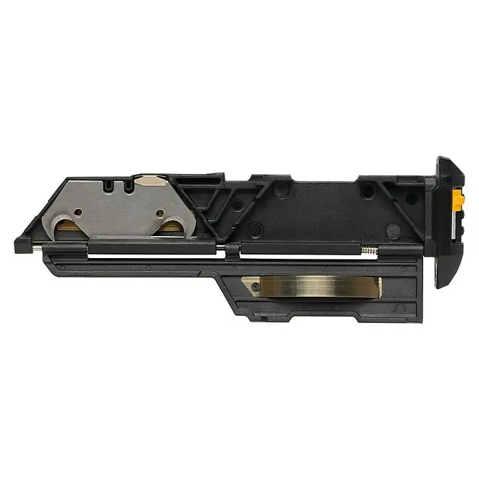 ToughBuilt Navaja de bolsillo TB-H4S2-03 - Largo: 10,2 mm, Aluminio, Negro/Amarillo - Detalle de la herramienta automática de pelado de cables con una cuchilla afilada. Ideal para tareas de pelado rápido y seguro.