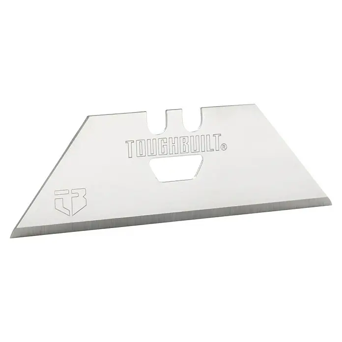 ToughBuilt Juego de cuchillas de repuesto TB-H4S30-80 - 30 ud. - Primer plano de una sola cuchilla multiusos ToughBuilt, mostrando el logotipo de la marca.