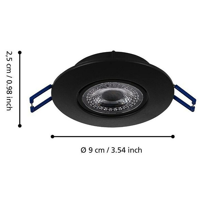 Eglo LED vgradna svetilka Agulo  (Toplo bela, Premer: 85 cm, Črna) | Vgradni žarometi | Reflektorji in žarometi | Svetila | Elektro in svetila | Izdelki | BAUHAUS
