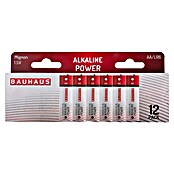 BAUHAUS Pila alcalina (Mignon AA, Alcalino manganeso, 1,5 V, 12 ud.) | BAUHAUS
