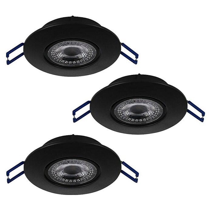 Eglo LED-Einbauleuchte Agulo (Warmweiß, Durchmesser: 85 cm, Schwarz) | BAUHAUS