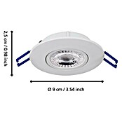 Eglo LED vgradna svetilka Agulo  (Toplo bela, Premer: 9 cm, Bela) | Vgradni žarometi | Reflektorji in žarometi | Svetila | Elektro in svetila | Izdelki | BAUHAUS