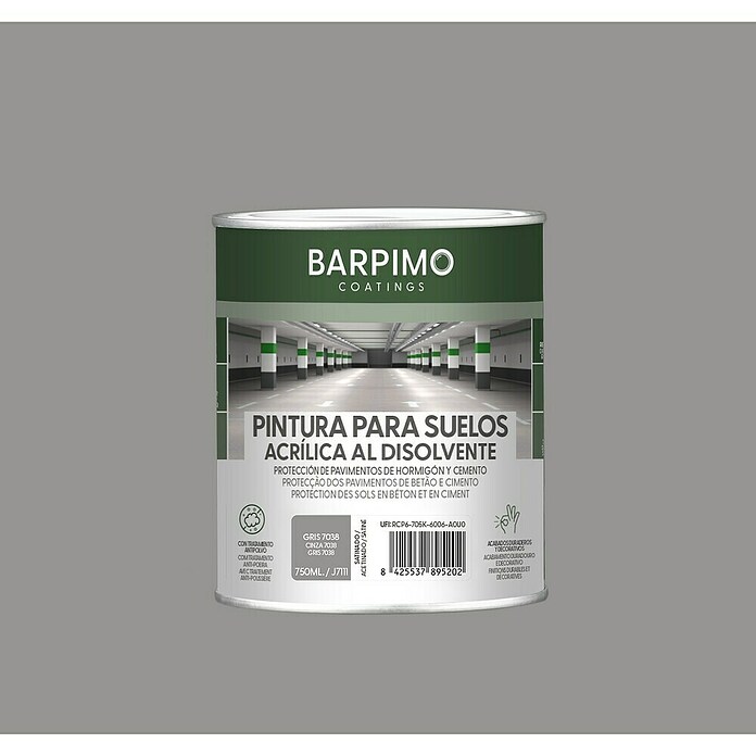 Barpimo Pintura para suelos acrílica (Gris, 750 ml, Satinado) | BAUHAUS