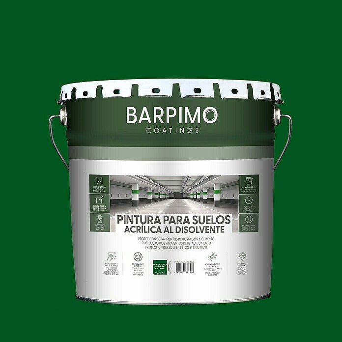 Barpimo Pintura para suelos acrílica (Verde cromo, 15 l, Satinado) | BAUHAUS