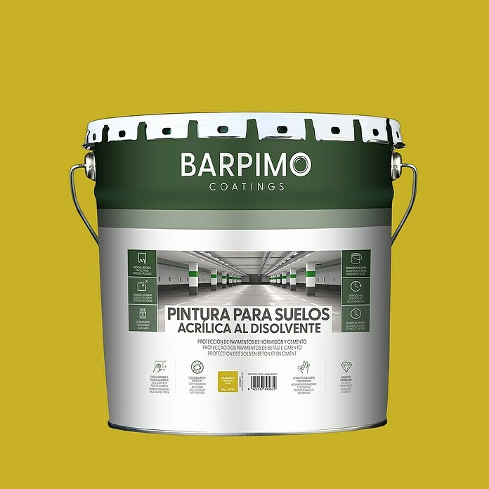 Barpimo Pintura para suelos acrílica (Amarillo, 15 l, Satinado) | BAUHAUS