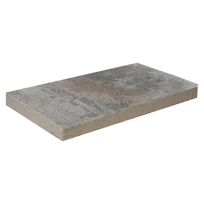 EHL Terrassenplatte Olinda - 40 x 20 x 4 cm, Muschelkalk, Beton - Rechteckiger grau-braun melierter Beton-Pflasterstein.
