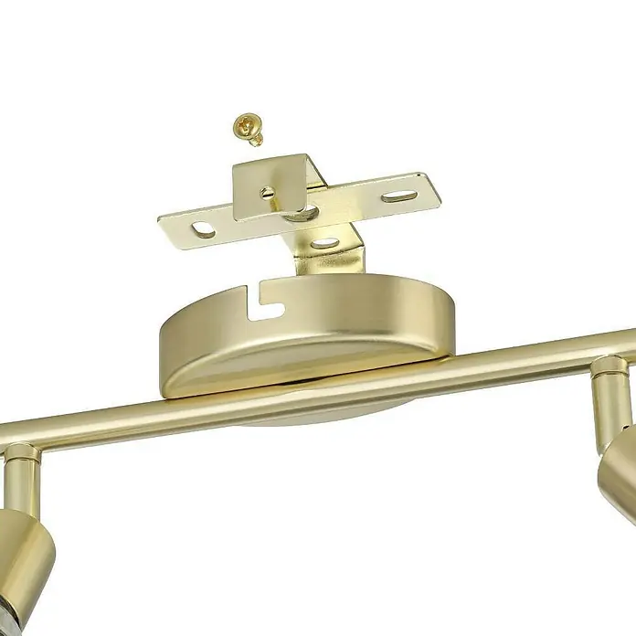 Eglo Buzz-LED Deckenstrahler BUZZ-LED - 5,6 W, Gold, GU10, 2 Stk. - Nahaufnahme einer goldenen Deckenleuchte mit Befestigungselementen, die zur Installation bereit sind.