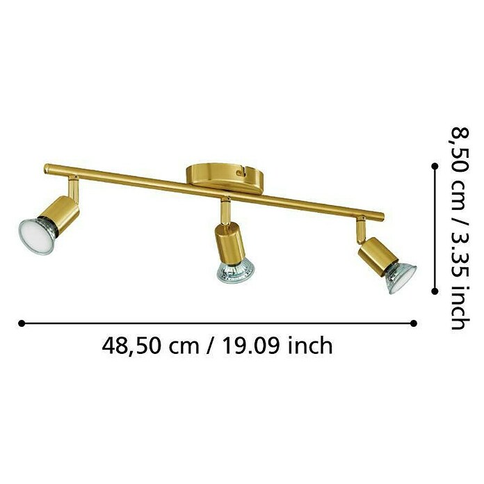 Eglo Buzz-LED Deckenstrahler BUZZ-LED (8,4 W, Gold, GU10, 3 Stk.) | BAUHAUS