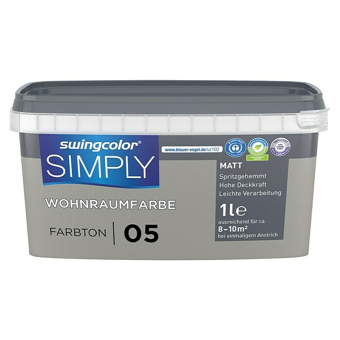 swingcolor Boja za zid Simply  (Sivo-bež – br. 05, Mat, 1 l) | BAUHAUS
