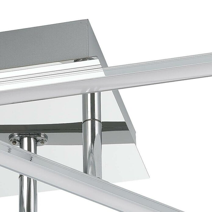 Eglo LED-Deckenleuchte Lasana 1 (24 W, L x B x H: 50 x 50 x 9,5 cm, Chrom) | BAUHAUS