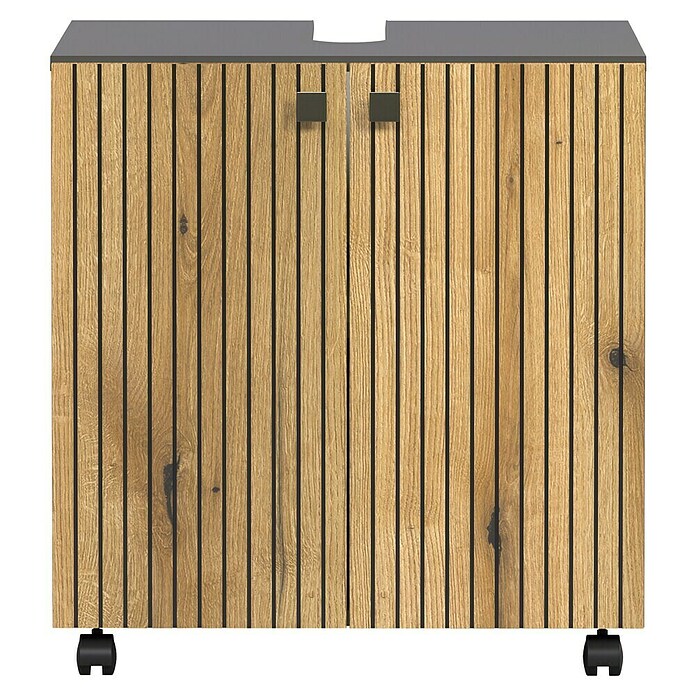 Trendteam Niklas Waschtischunterschrank (B x T x H: 60 x 42 x 64 cm, Evoke Eiche/Anthrazit, Strukturiert) | BAUHAUS