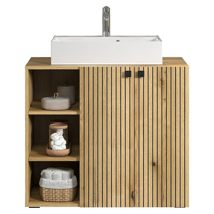 Trendteam Niklas Badmöbel-Set (90 cm, Evoke Eiche, Strukturiert, Breite Waschbecken: 60 cm) | BAUHAUS