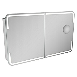 Camargue Stella LED-Spiegelschrank (B x H: 120 x 73,7 cm, Spanplatte, Weiß, Mit Beleuchtung, Mit abgerundeten Kanten)