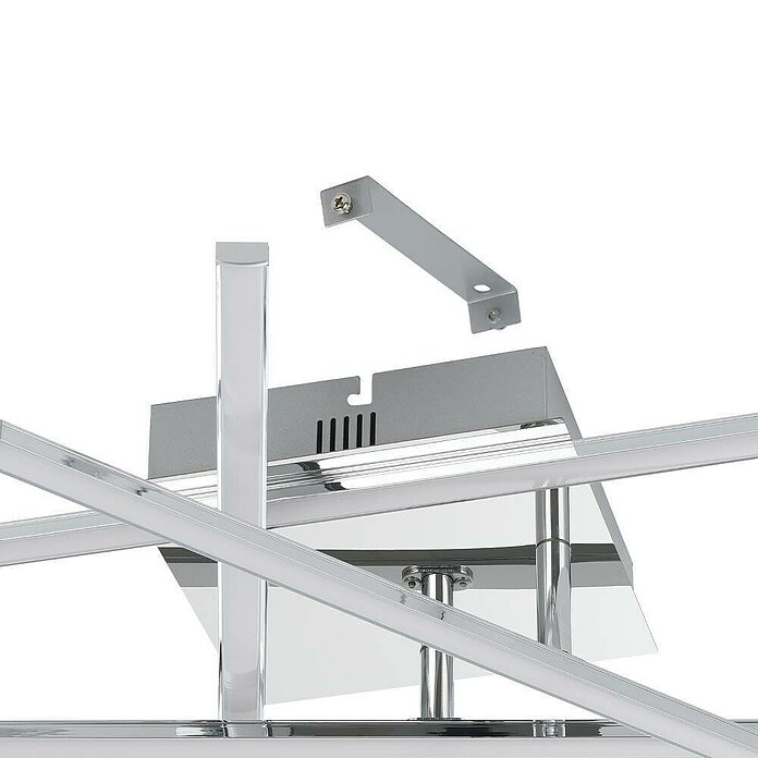 Eglo LED-Deckenleuchte Lasana 1 (24 W, L x B x H: 50 x 50 x 9,5 cm, Chrom) | BAUHAUS