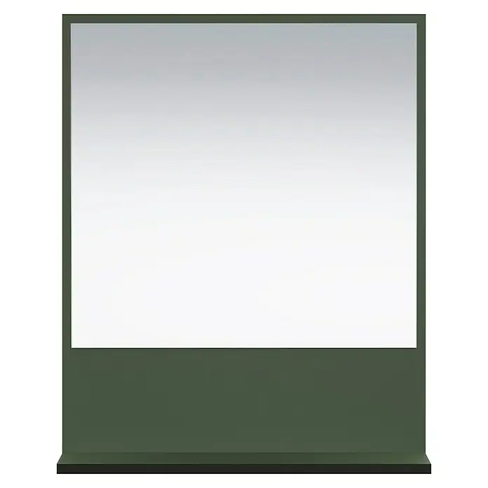 Trendteam Niklas Ablagespiegel - 60 x 14 x 74 cm, Grün - Rechteckiger dunkelgrüner Informationskiosk mit leerer weißer Anzeigefläche.