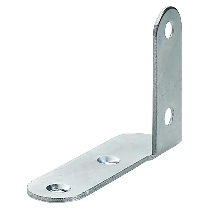 Hettich Winkelblech - L x B x H: 45 x 60 x 15 mm, Stahl, Anschlagart: Links - Ein verzinkter Winkelverbinder mit Löchern für Schrauben, ideal für Möbelbau und Reparaturen.
