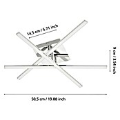 LASANA 1 LED DECKENL18W,CHROM, WEISS