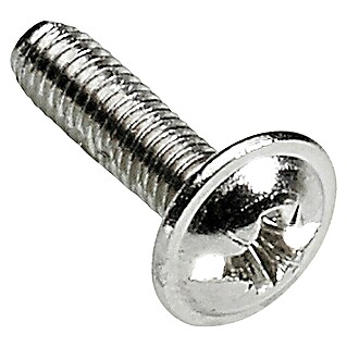 Häfele Gewindeschraube (Ø x L: 4 x 15 mm, Stahl, Vernickelt, Tellerkopf, Kreuzschlitz PZ 2)