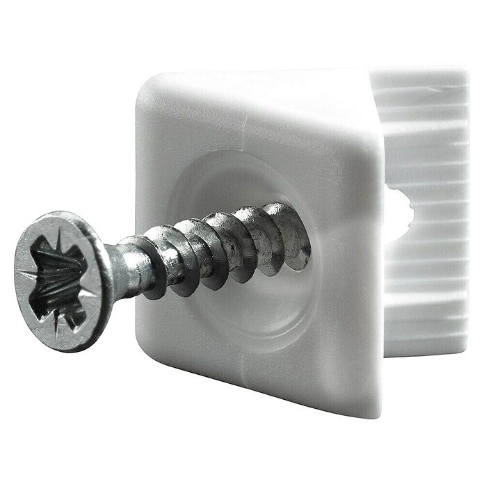 Häfele Conector del panel trasero (L x An: 15 x 11 mm, Plástico, Blanco)