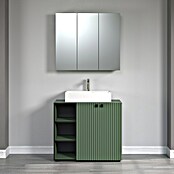 Trendteam Niklas Badmöbel-Set (90 cm, Grün, Strukturiert, Breite Waschbecken: 60 cm) | BAUHAUS