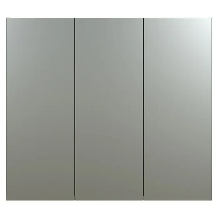 Trendteam Niklas Spiegelschrank - B x H: 90 x 80 cm, Grün - Schlanker dreitüriger silberner Spiegelschrank.