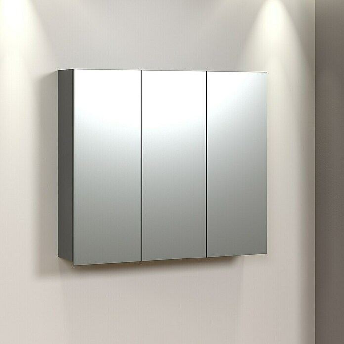 Trendteam Niklas Spiegelschrank (B x H: 90 x 80 cm, Anthrazit) | BAUHAUS