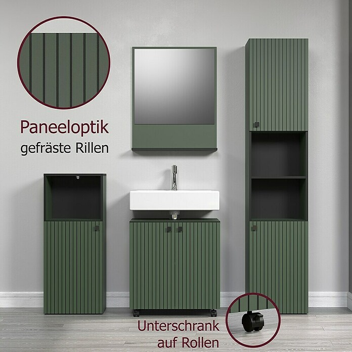 Trendteam Niklas Waschtischunterschrank (B x T x H: 80 x 42 x 64 cm, Grün, Strukturiert) | BAUHAUS