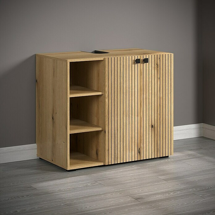 Trendteam Niklas Badmöbel-Set (90 cm, Evoke Eiche, Strukturiert, Breite Waschbecken: 60 cm) | BAUHAUS